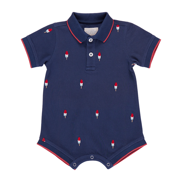 Baby Boys Alec Jumper - Navy Rocket Pop Embroidery
