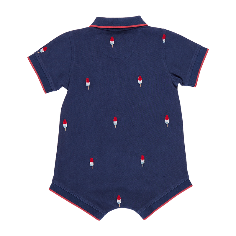 Baby Boys Alec Jumper - Navy Rocket Pop Embroidery