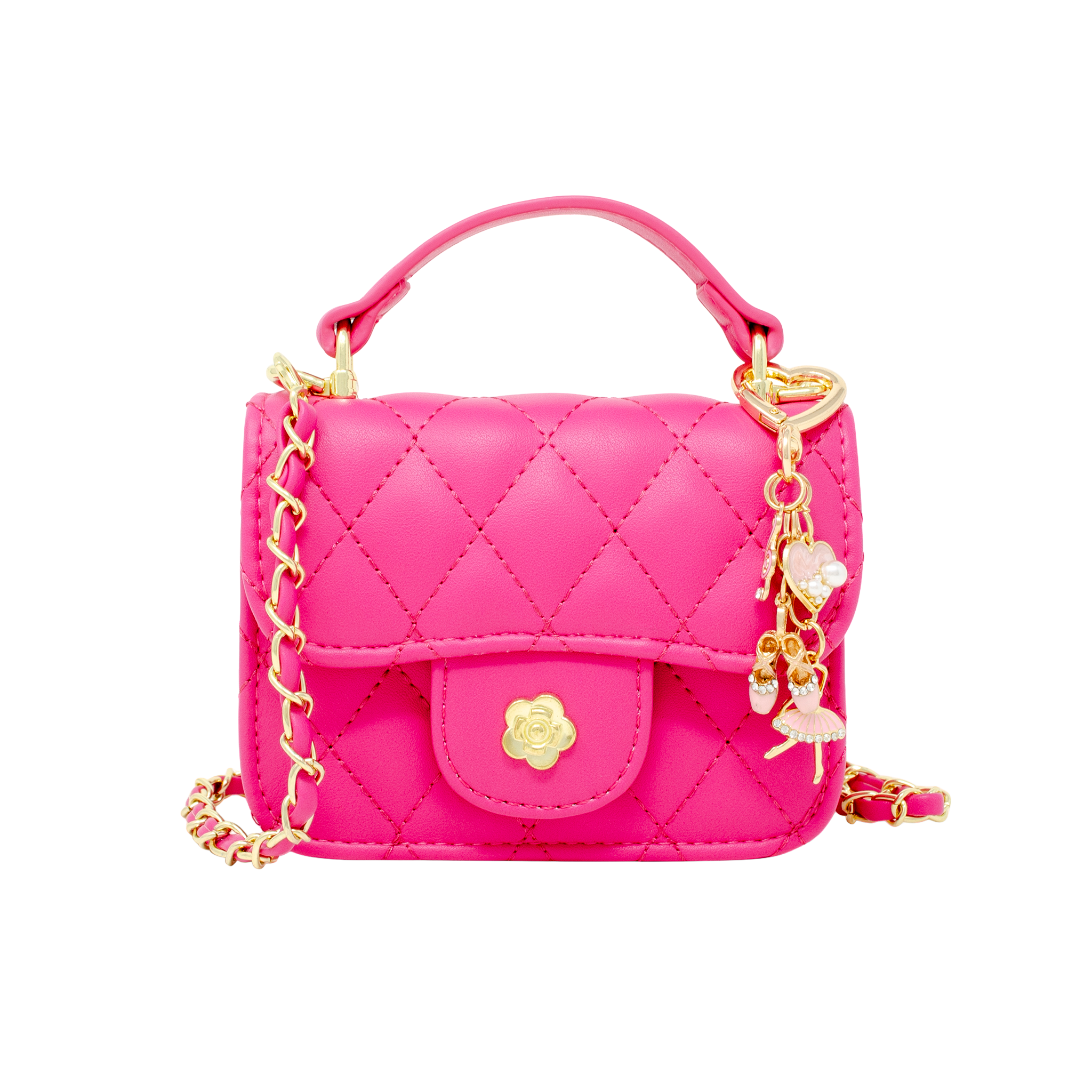 Quilted Link Chain Bag - Pink Pink Chicken