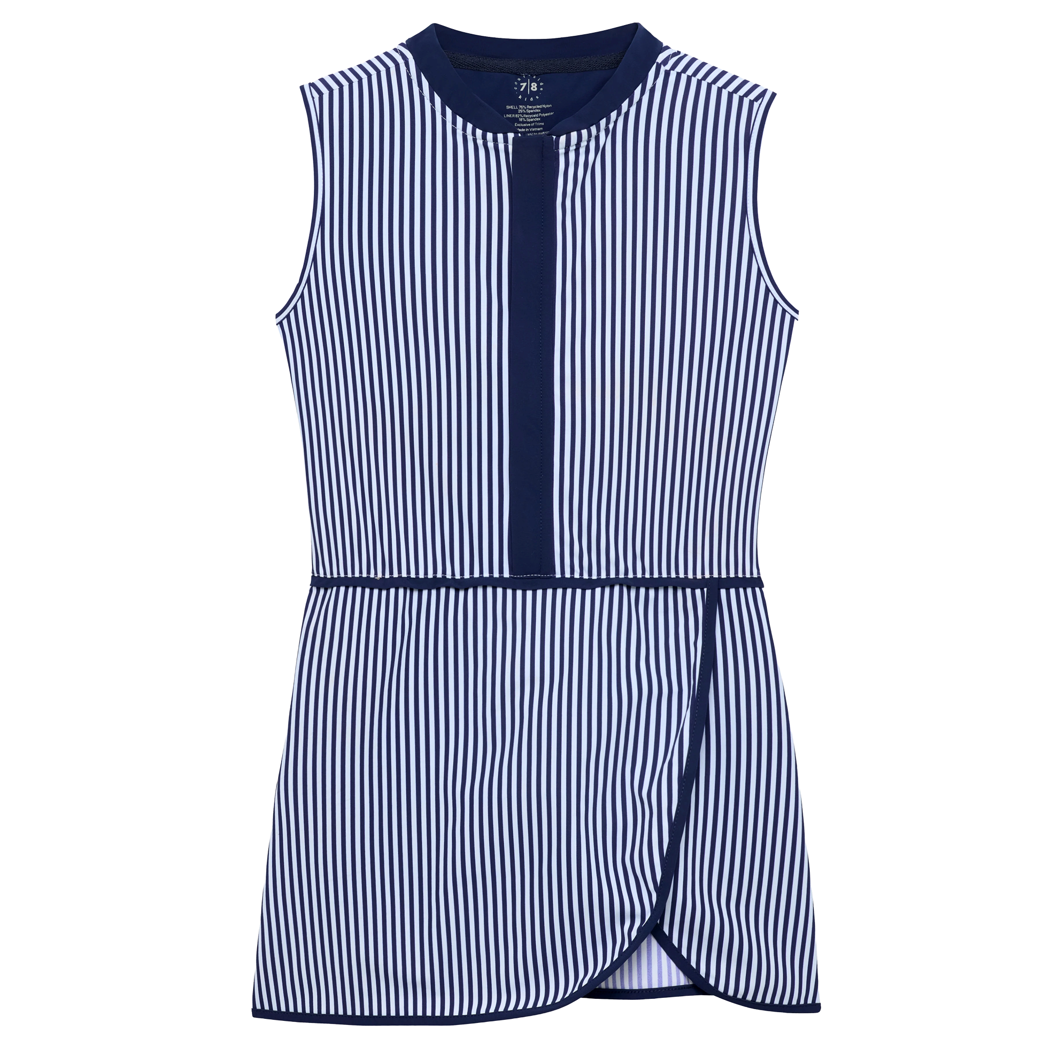 Tennis Dress - Navy Thin Stripe Tennis Dress - Navy Thin Stripe
