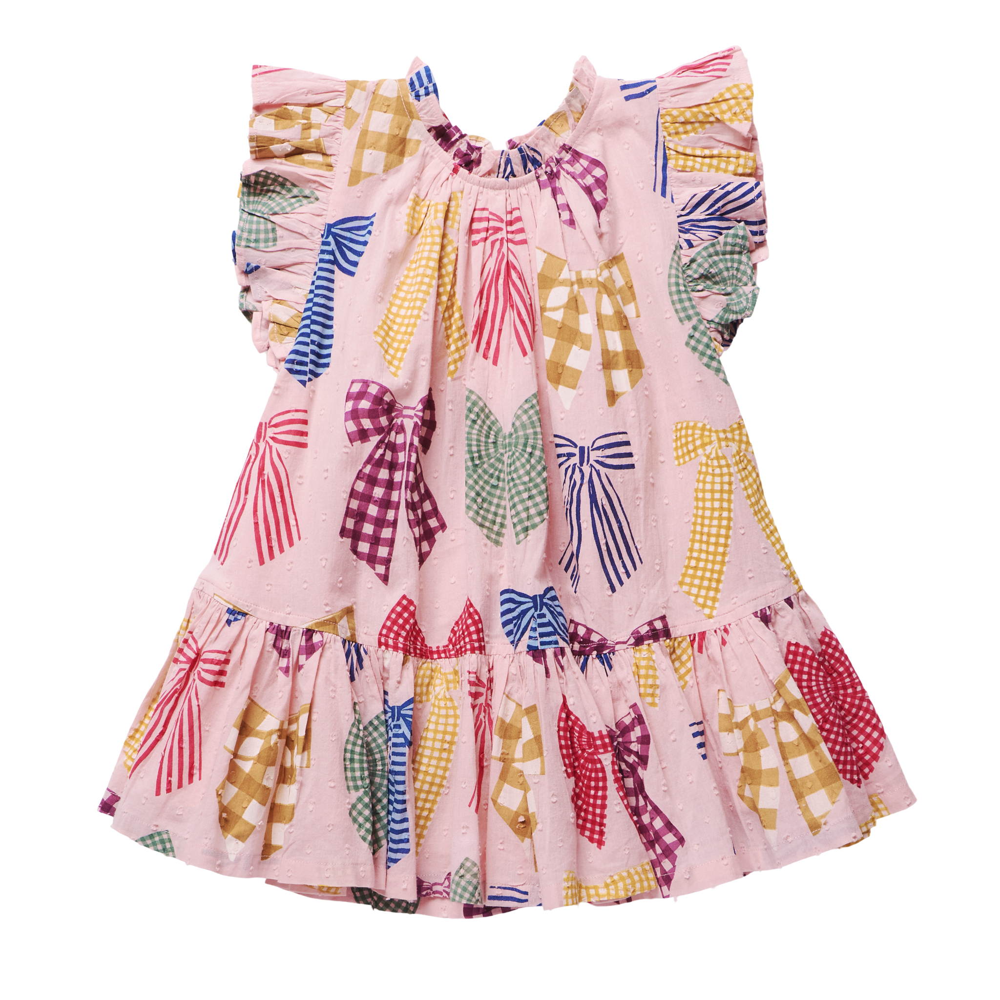 Girls Harper Dress | Patterned Bows