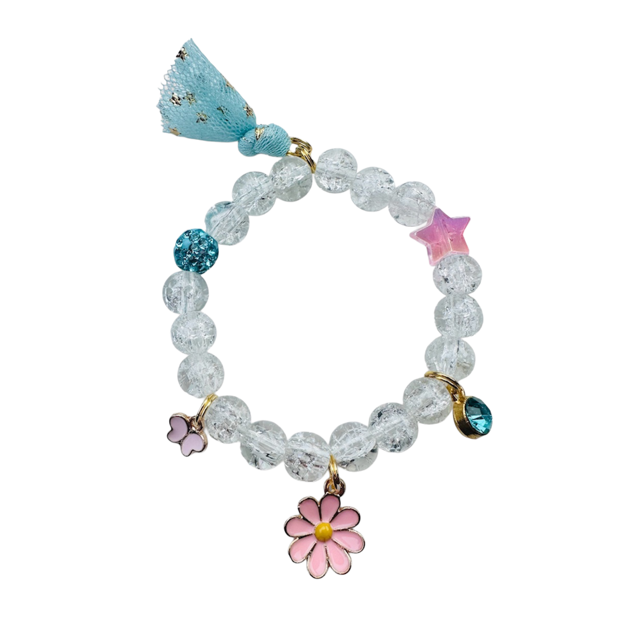Spring Flower Clear Bracelet – Pink Chicken