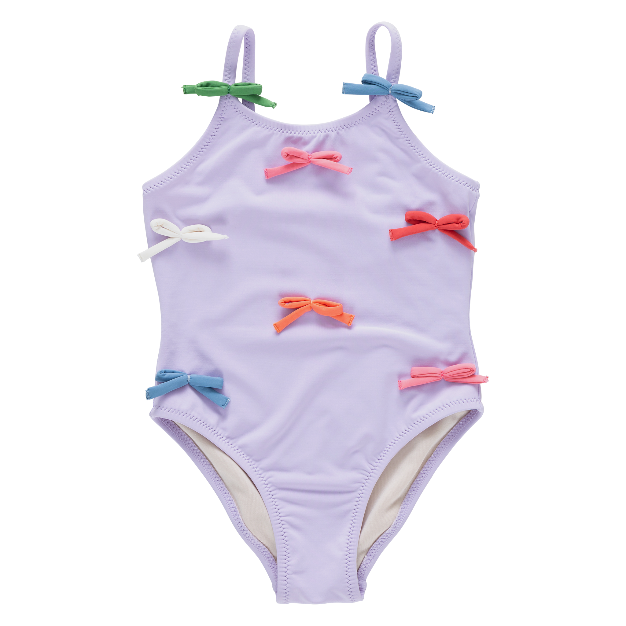 Girls Lottie Suit - Lavender Multi Bow Applique – Pink Chicken