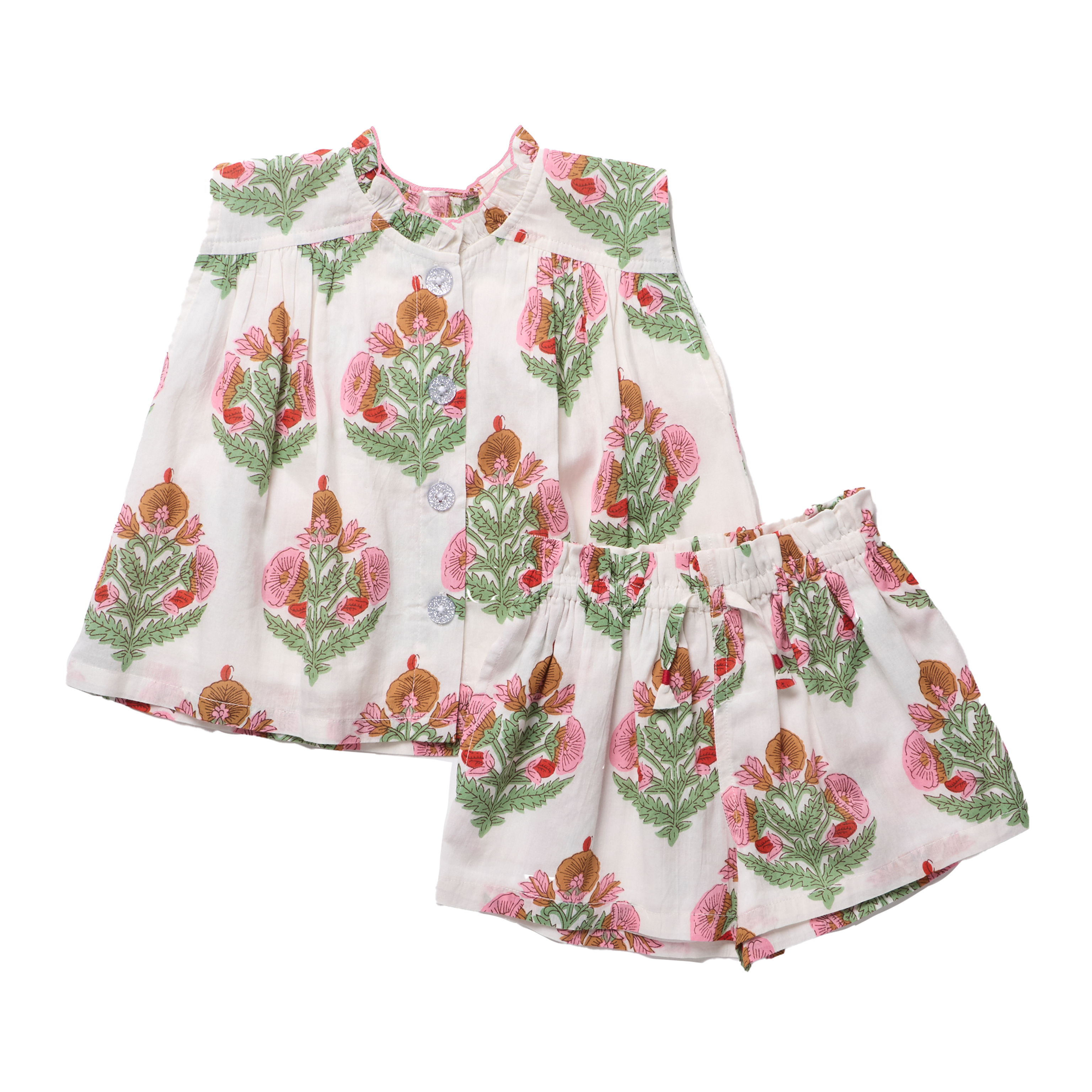 【Misha & Puff】花柄パンツ ピンク2Y Girls Misha 2-PC Set - Pink Bellflower – Pink Chicken