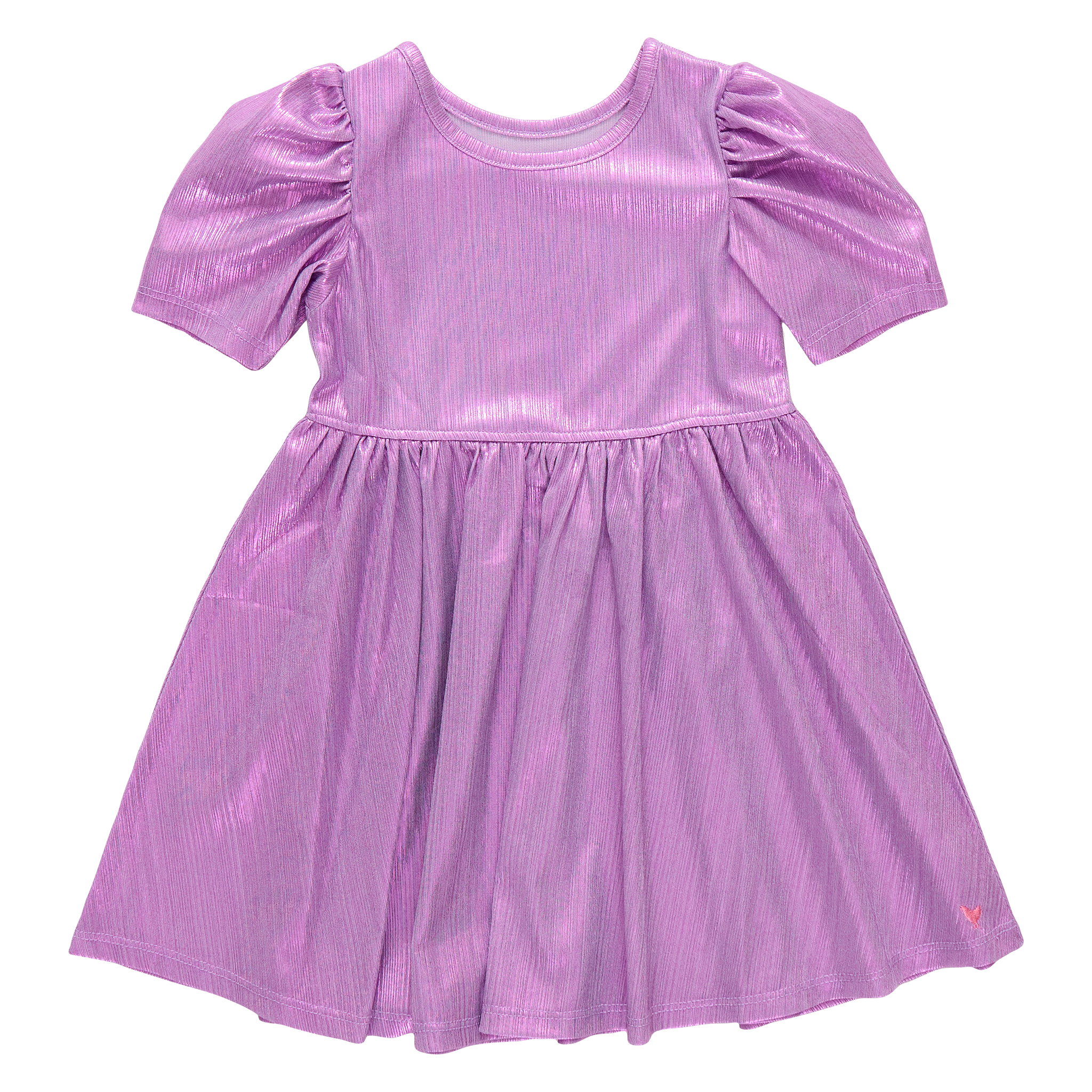pink chicken purple dress Girls Lame Laurie Dress
