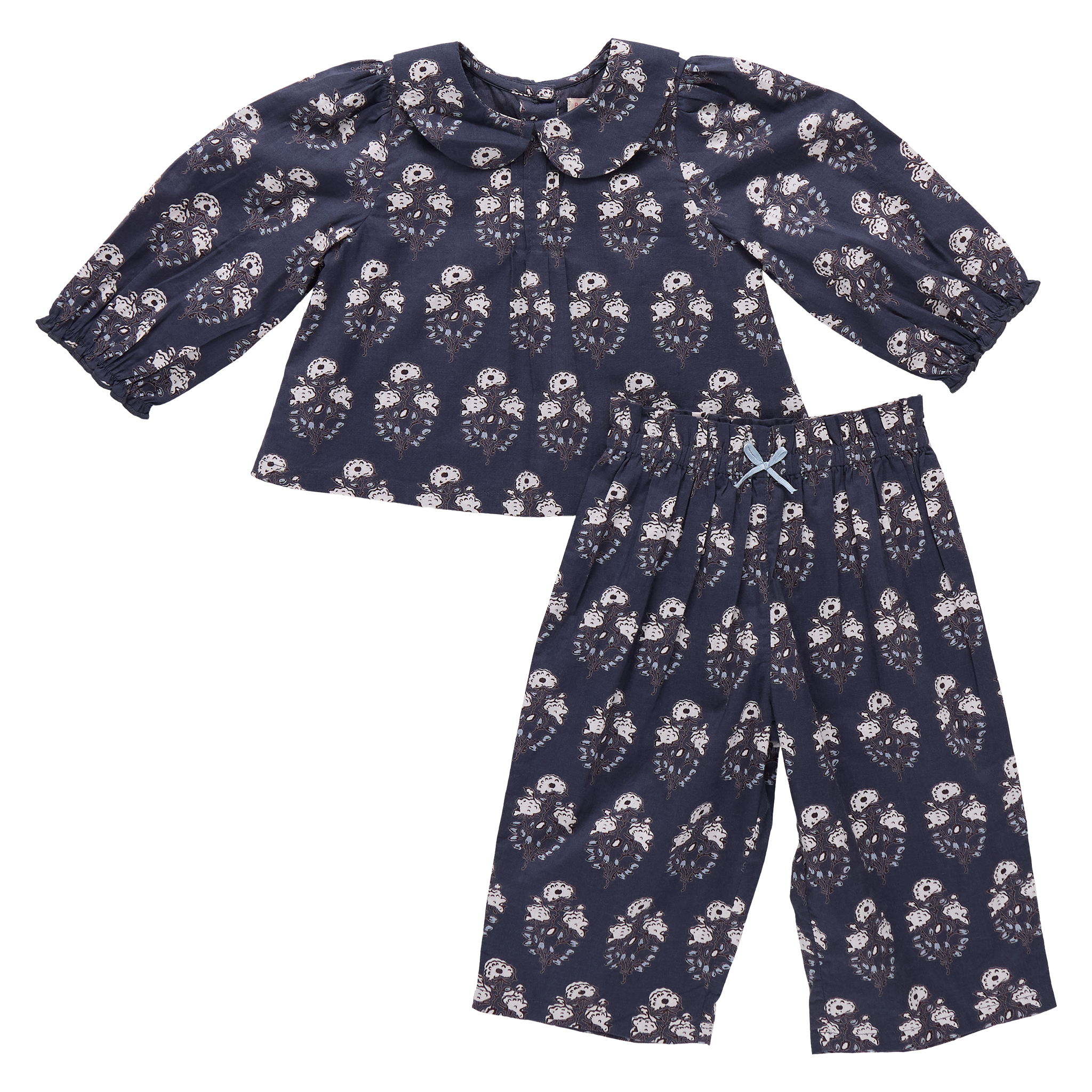 Baby Girls Dawson 2-Piece Set - Navy Strawflower – Pink Chicken