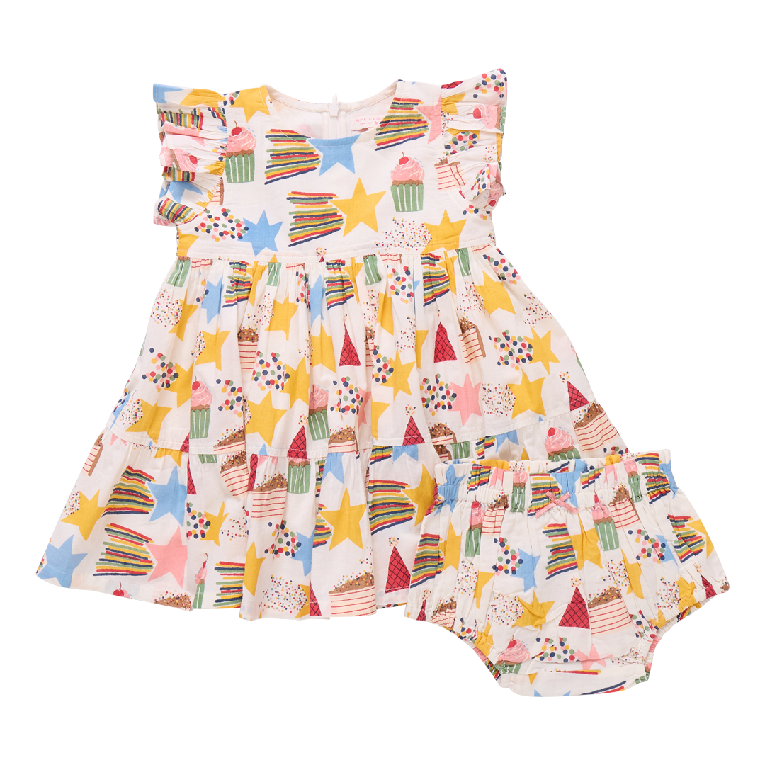 Baby Girls Jennifer Dress Set - Birthday Star Baby Girls Jennifer Dress Set - Birthday Star