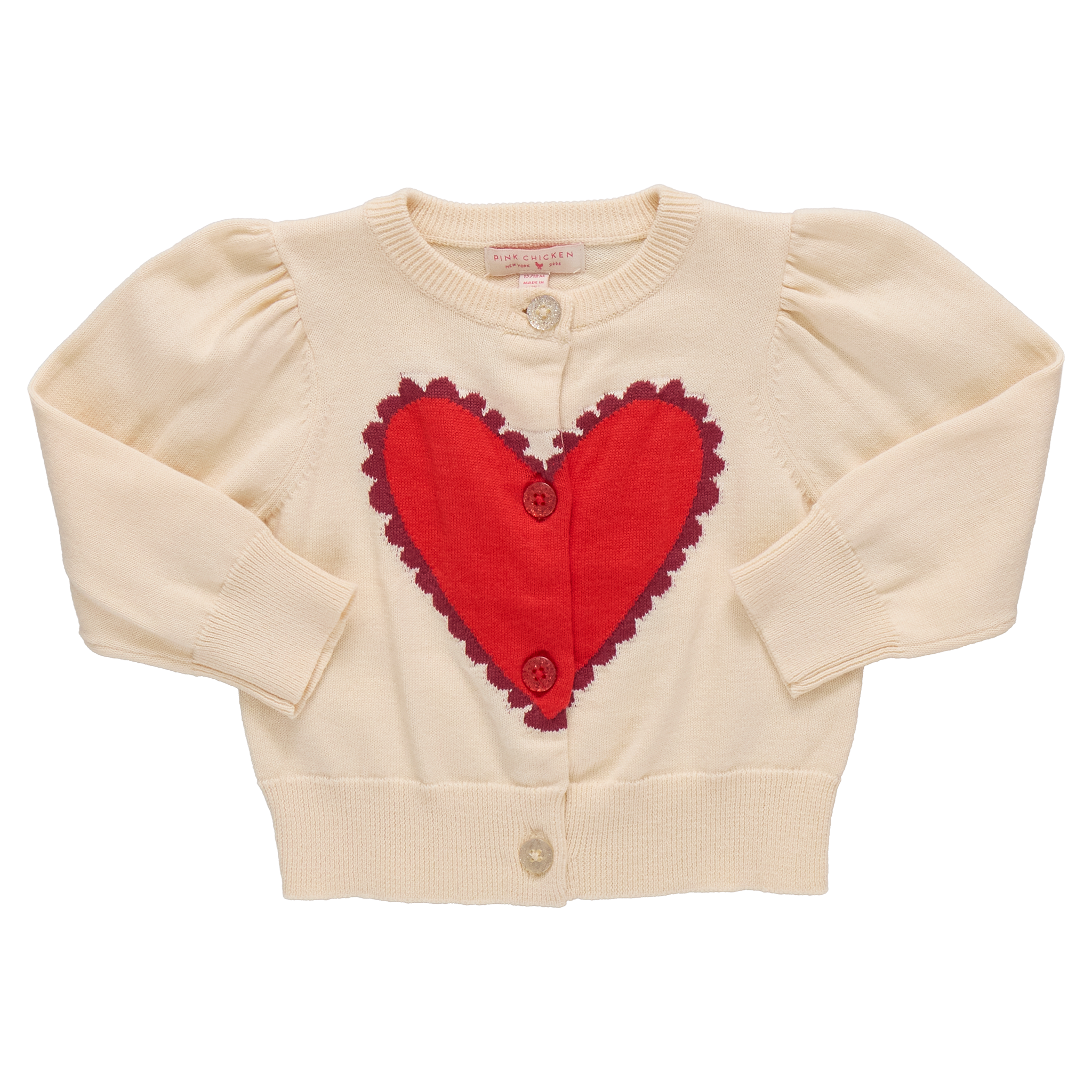 Girls Constance Sweater | Scalloped Heart