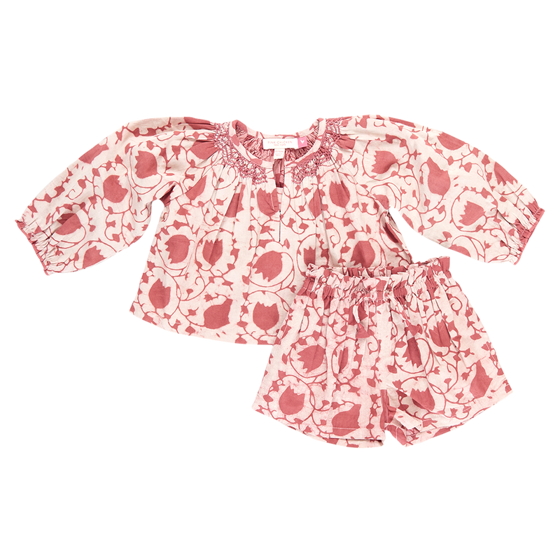 Baby Girls Ava 2-Piece Set - Pink Vine Floral