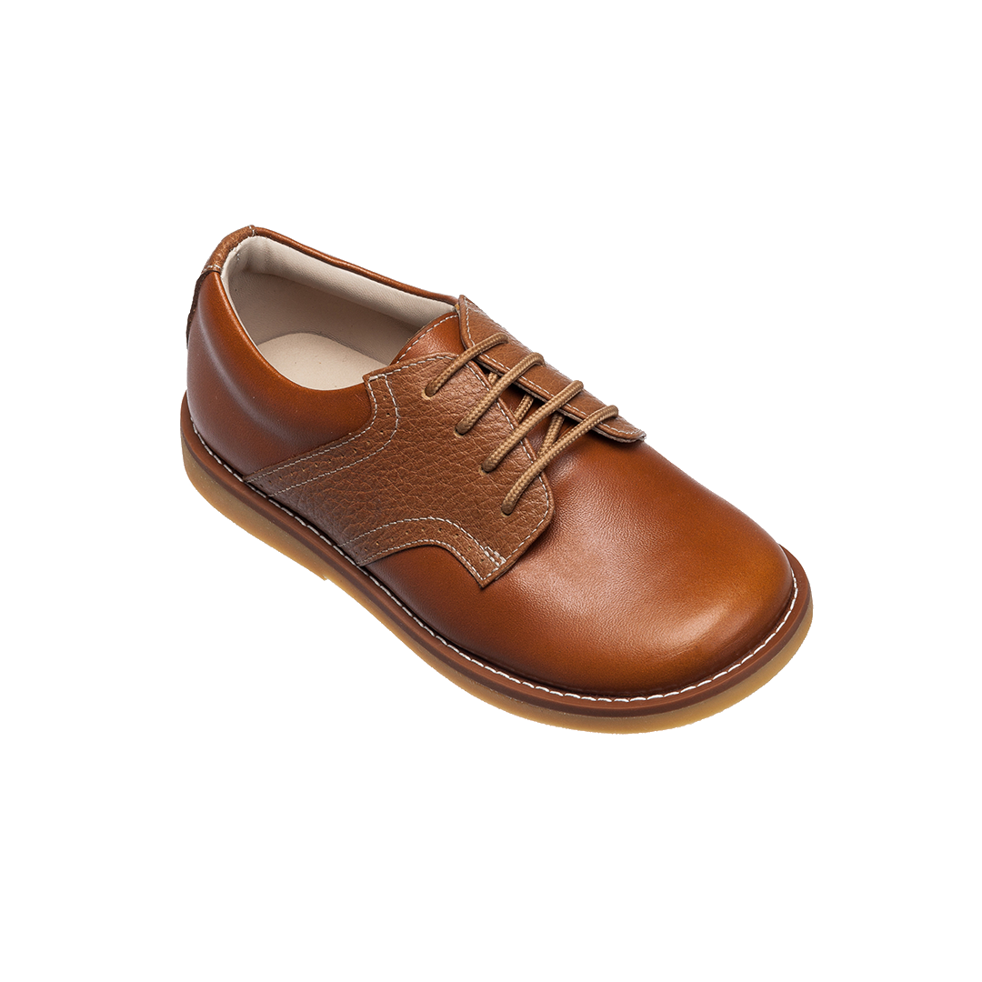 Elephantito Golfers Leather First Steps Shoe, 6.5, Brown
