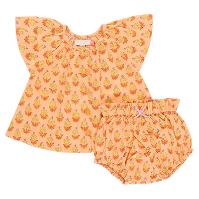 Baby Girls Willow 2-Peice Set - Orange Dahlia