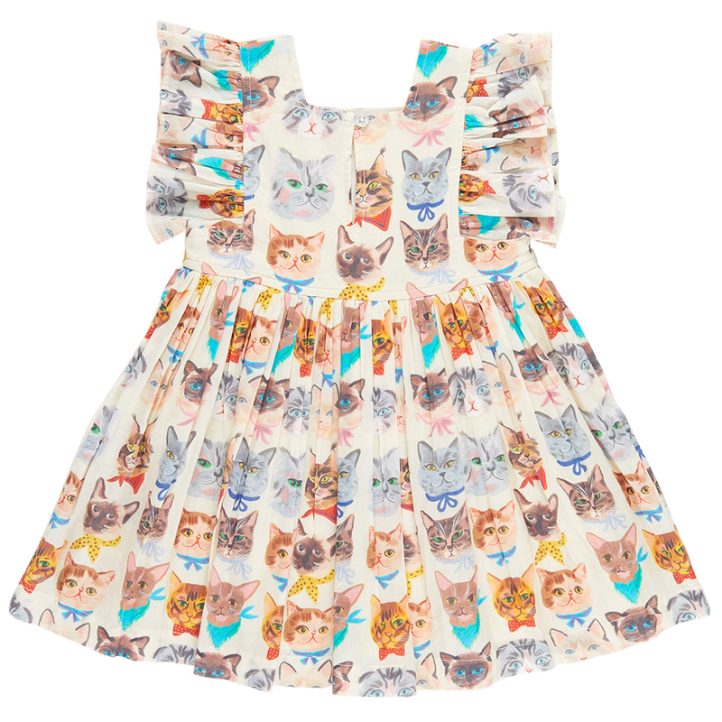 Girls Elsie Dress - Cool Cats