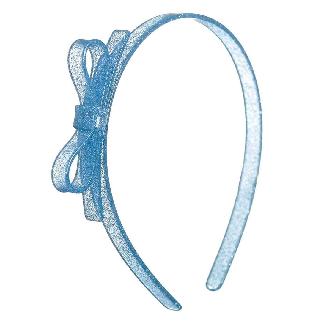 Bow Headband Light Blue Glitter Pink Chicken