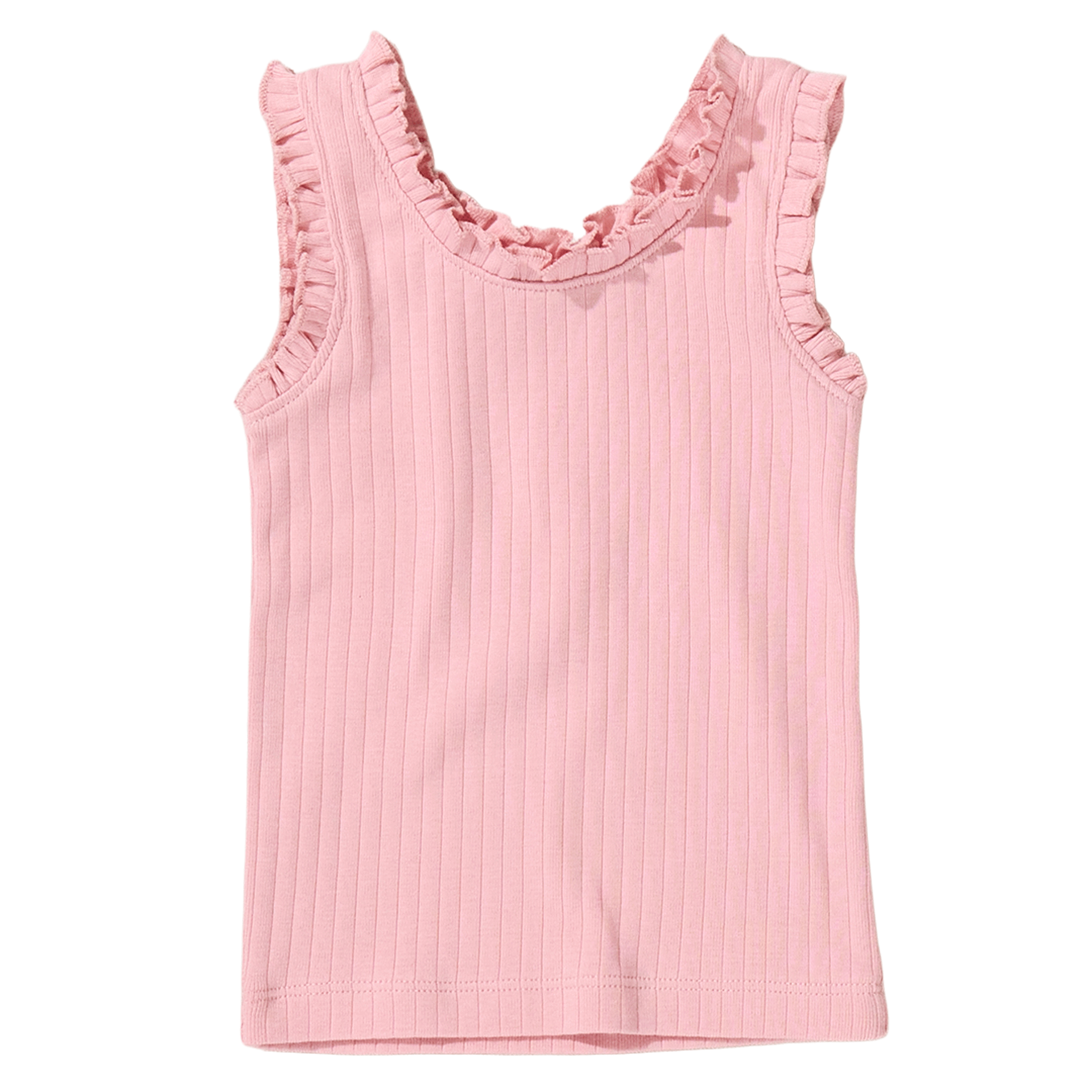Joy Ruffle Rib Tank - Pink – Pink Chicken