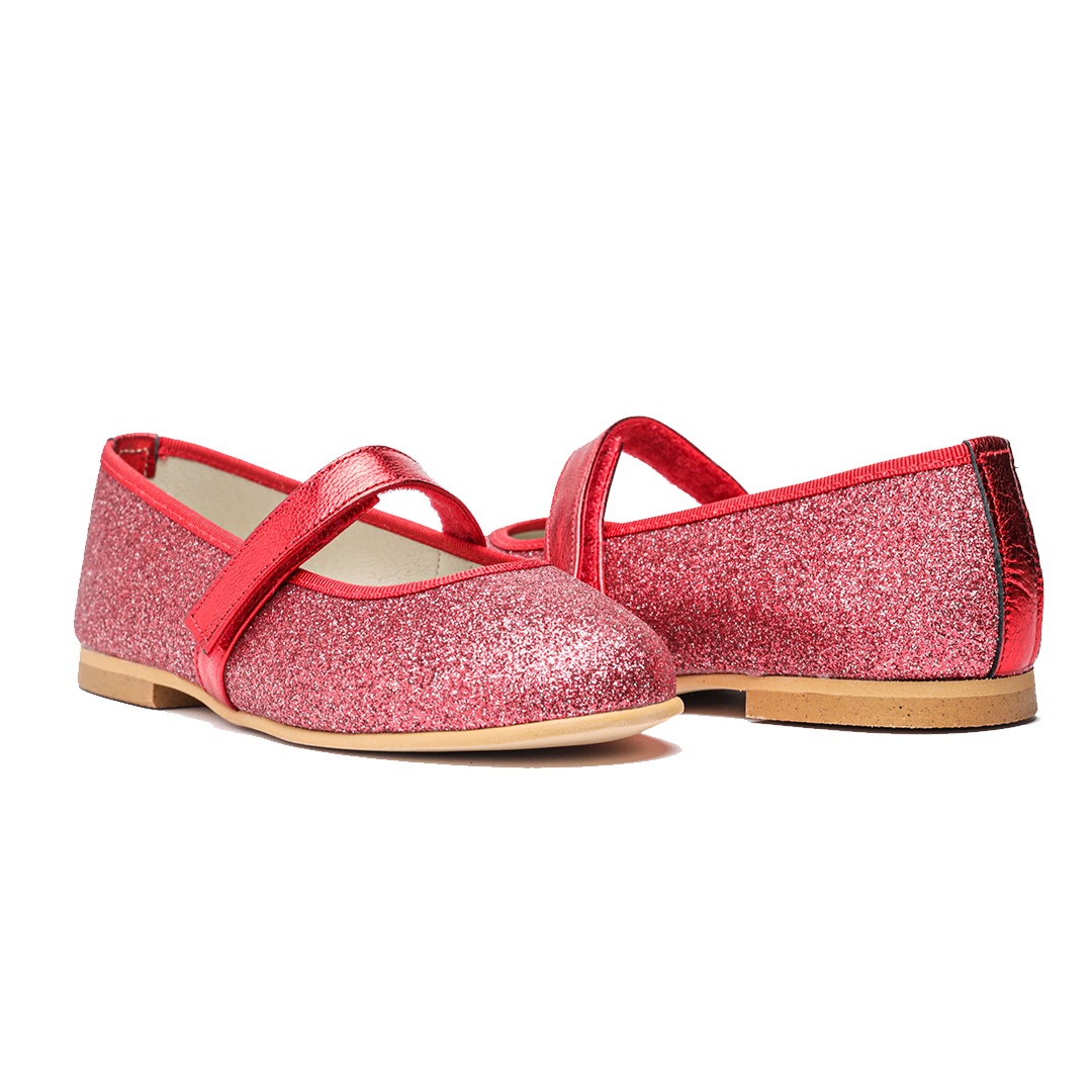 Mary Jane Shoes Kids Red Glitter Shoes Leather Glitter Mary Janes