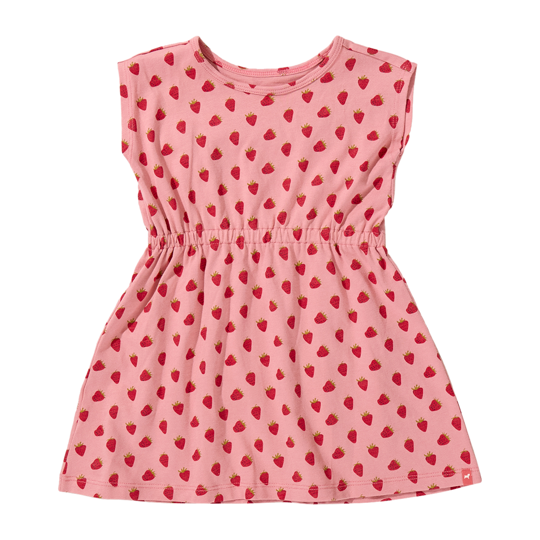 pink chicken strawberry dress Pink Chicken Raphaela Dress, Strawberry Cream Polka Dot 5Y