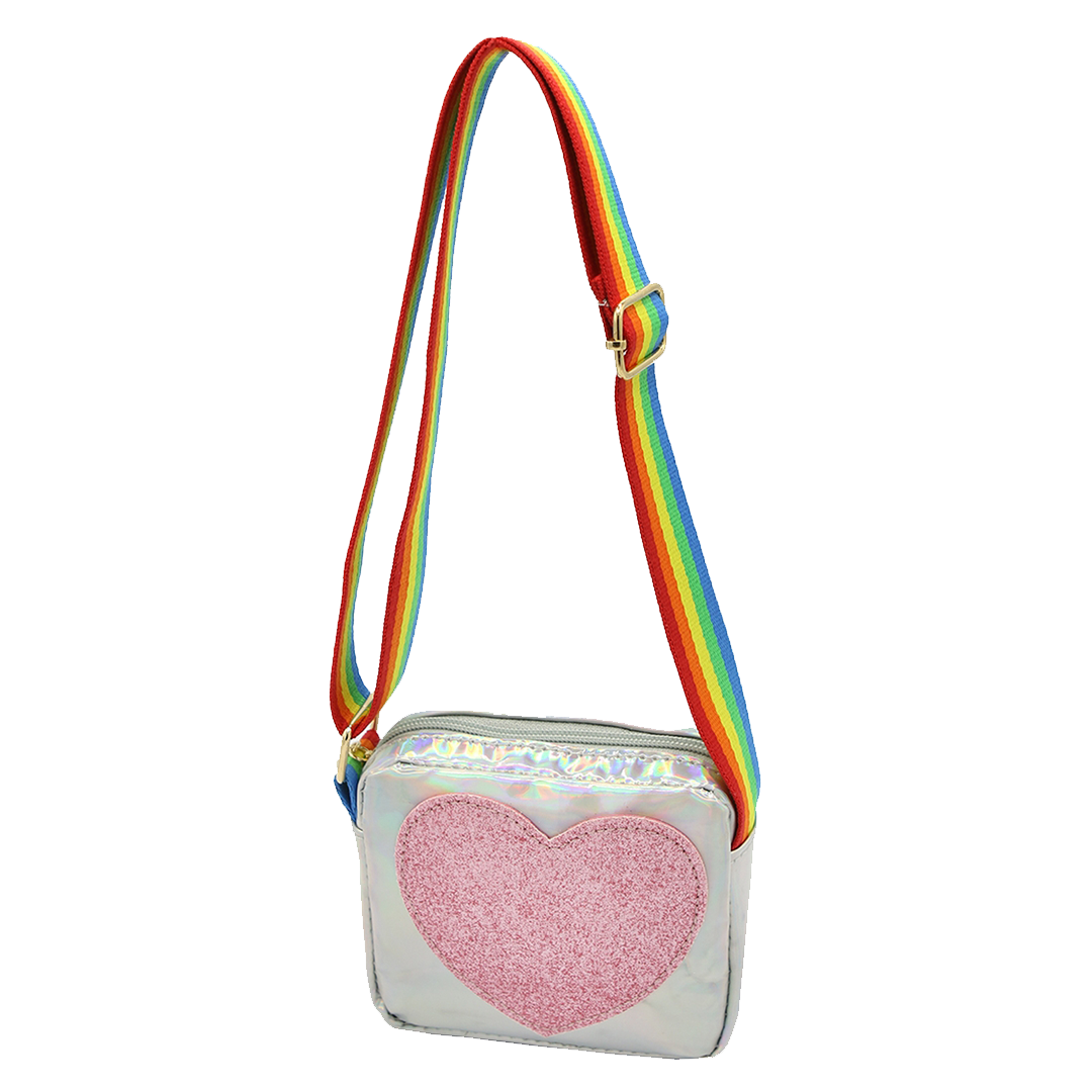 Heart Bag Silver Pink Chicken