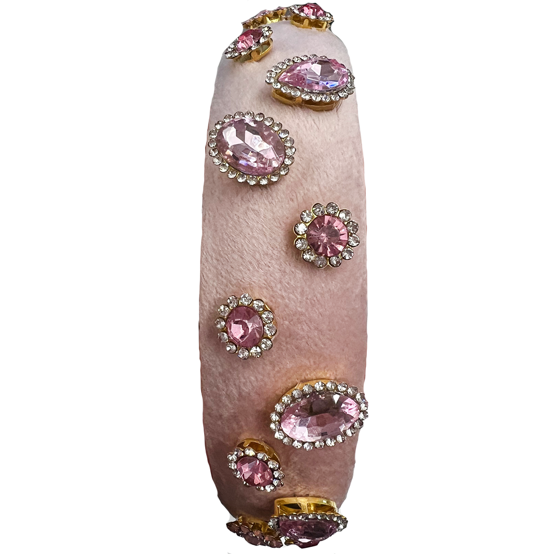 Jewel Padded Headband Light Pink Pink Chicken