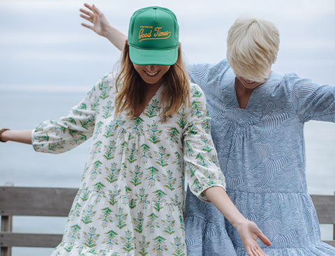 Christina & Court in their Short Indira Dresses. Click to read full interview!