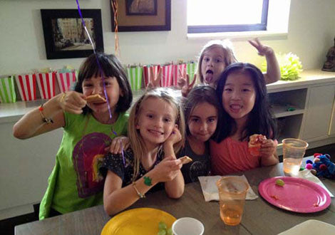 sadie's seventh birthday bash, the glitter, jewels, feathers, and barbie!