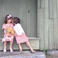 sisters in pink chicken