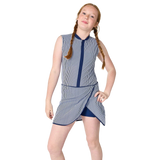 Tennis Dress - Navy Thin Stripe