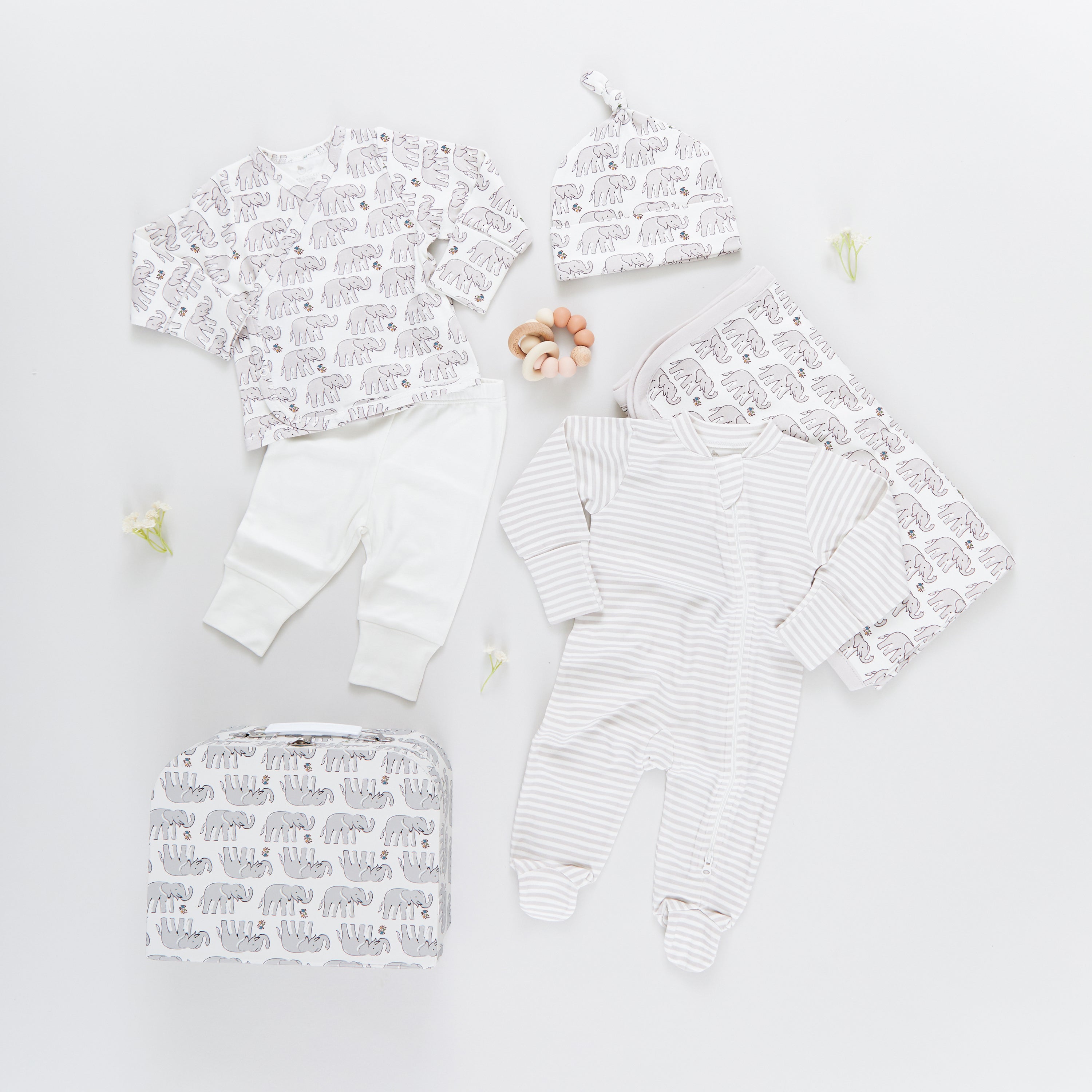 Nesting Box Baby Take Home Set - Baby Elephant | Pink Chicken