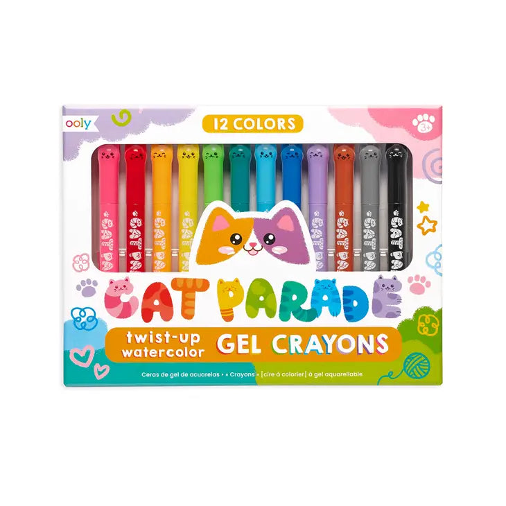 Cat Parade Gel Crayons - 12pk