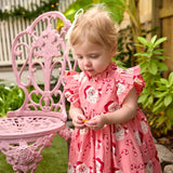 Baby Girls Jennifer Dress Set - Pink Candy Cane Santa