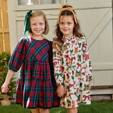 Girls Maribelle Dress - Red Tartan