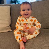 Baby Bamboo Romper - Halloween Jack O Lantern