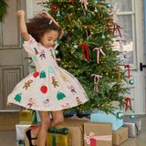 Girls Jessa Dress - Holiday Embroidery