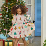Girls Jessa Dress - Holiday Embroidery