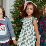 Girls Stevie Dress - Vintage Trees