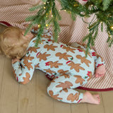 Baby Bamboo Romper - Light Blue Gingerbread
