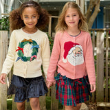 Girls Constance Sweater - Holiday Wreath