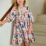 Girls Peachy Dress - Lavender Nutcracker