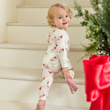 Baby Bamboo Romper - Small Santas