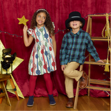 Girls Double Ruffle Jennifer Dress - Present Bows