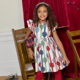 Girls Double Ruffle Jennifer Dress - Present Bows