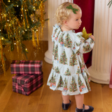 Baby Girls Harper Dress Set - Trees and Presents