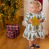 Baby Girls Harper Dress Set - Trees and Presents