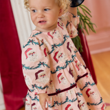 Baby Girls Maribelle Dress Set - Santa Garland