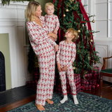 Womens Bamboo PJ Set - Vintage Santas
