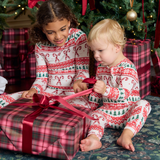 Baby Bamboo Romper - Candy Cane Fair Isle