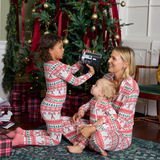Baby Bamboo Romper - Candy Cane Fair Isle