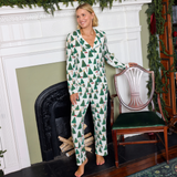 Womens Bamboo PJ Set - Christmas Tree Farm