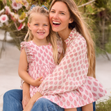 Womens Josephine Top - Pink Dahlia Floral