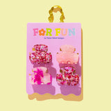 FOR FUN Claw Mini  Hair Clip Set - Asst Pinks