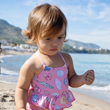 Baby Girls Joy Tankini - Pink Seashells